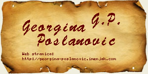 Georgina Poslanović vizit kartica